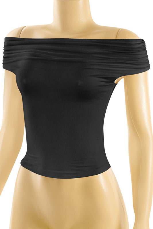 Off the shoulder crop top